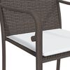 vidaXL Chaises de jardin et coussins lot de 6 marron 56x59x84 cm rotin