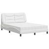 vidaXL Lit avec matelas Hvar blanc 140x200 cm similicuir