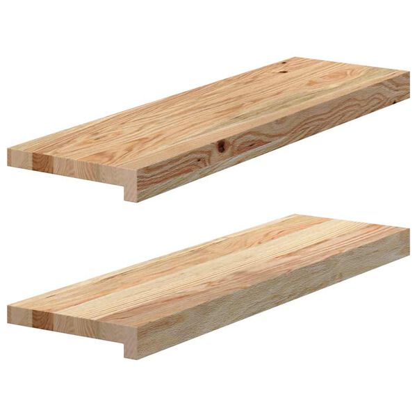 vidaXL Appuis de fen&ecirc;tre 2 pcs non trait&eacute; 70x20x2 cm bois ch&ecirc;ne massif