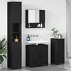 vidaXL Ensemble de mobilier de salle de bain avec tiroir 4 pcs Noir