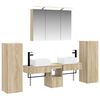 vidaXL Ensemble de mobilier de salle de bain 6 pcs Ch&ecirc;ne Sonoma