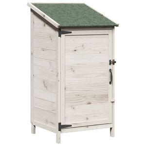 vidaXL Abri de jardin Blanc 59 x 56 x 113,5 cm Bois d'ing&eacute;nierie