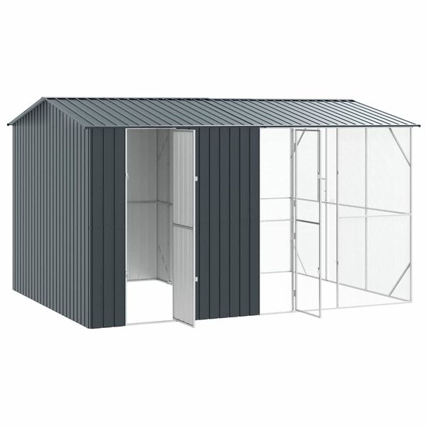 vidaXL Cage pour oiseaux Anthracite 430 x 310 x 247 cm Acier galvanis&eacute;