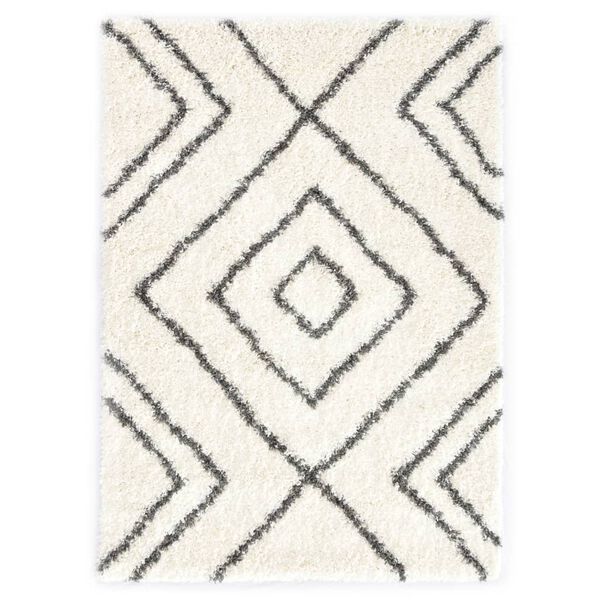vidaXL Tapis berb&egrave;re PP Beige et gris 160x230 cm