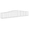 vidaXL Panier de gabions arqu&eacute; 400x50x60/80 cm Fer galvanis&eacute;