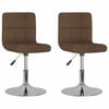 vidaXL Chaises pivotantes &agrave; manger lot de 2 marron tissu
