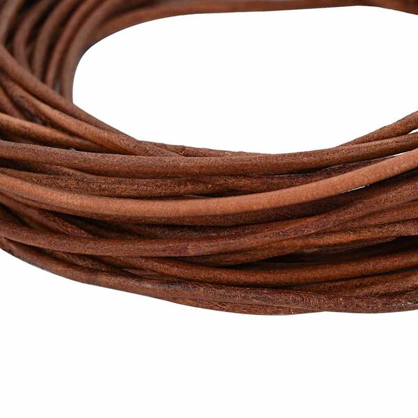 vidaXL Corde en Cuir Marron Clair &Oslash;2,5 mm x 10 m Cuir