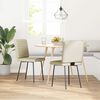 vidaXL Chaises &agrave; manger lot de 2 cr&egrave;me similicuir
