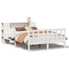 vidaXL Lit biblioth&egrave;que sans matelas blanc 150x200 cm bois pin massif