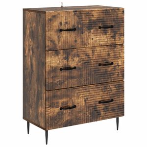 vidaXL Armoire &agrave; tiroirs Ch&ecirc;ne fum&eacute; 66 x 34,5 x 89,5 cm
