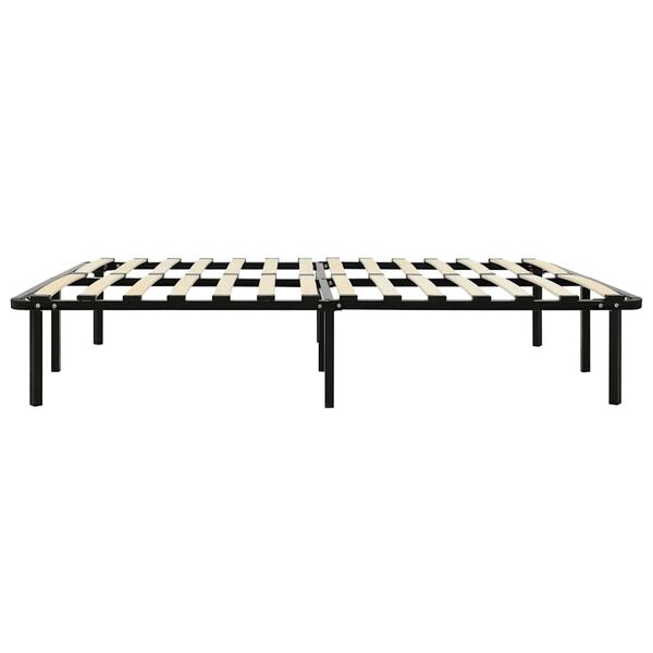 vidaXL Cadre de lit sans matelas noir métal 160x200 cm