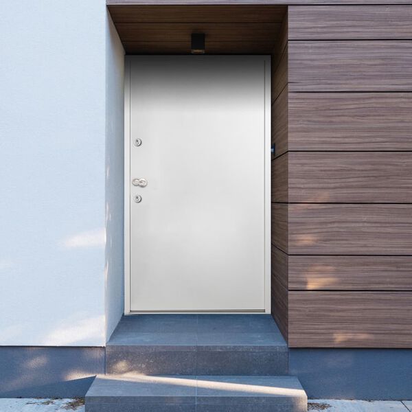 vidaXL Porte d'entr&eacute;e Aluminium Blanc 100x200 cm