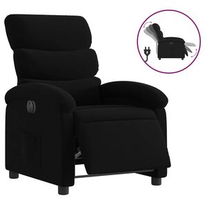 vidaXL Fauteuil inclinable &eacute;lectrique Noir Tissu
