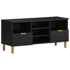 vidaXL Meuble TV noir 100x33x46 cm bois d'ing&eacute;nierie