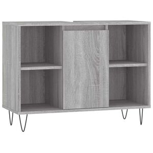 vidaXL Armoire salle de bain sonoma gris 80x33x60 cm bois d'ing&eacute;nierie