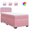 vidaXL Sommier &agrave; lattes de lit avec matelas Rose 90x190 cm Velours
