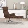 vidaXL Chaise de relaxation avec tabouret Marron brillant Similicuir