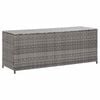 vidaXL Bo&icirc;te de rangement de jardin gris 150x50x60 cm r&eacute;sine tress&eacute;e