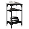 vidaXL Table d'appoint Noir 35x30x60 cm Bois d'ing&eacute;nierie