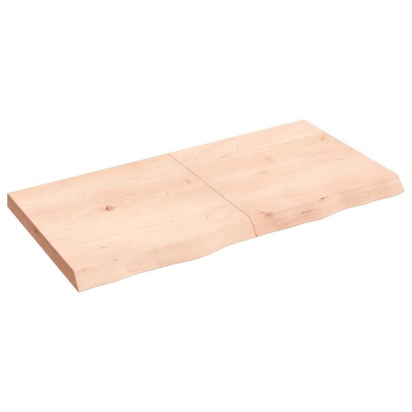 vidaXL Dessus de table 120x60x(2-6) cm bois de ch&ecirc;ne massif non trait&eacute;