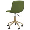 vidaXL Chaise pivotante de salle &agrave; manger Vert clair Velours