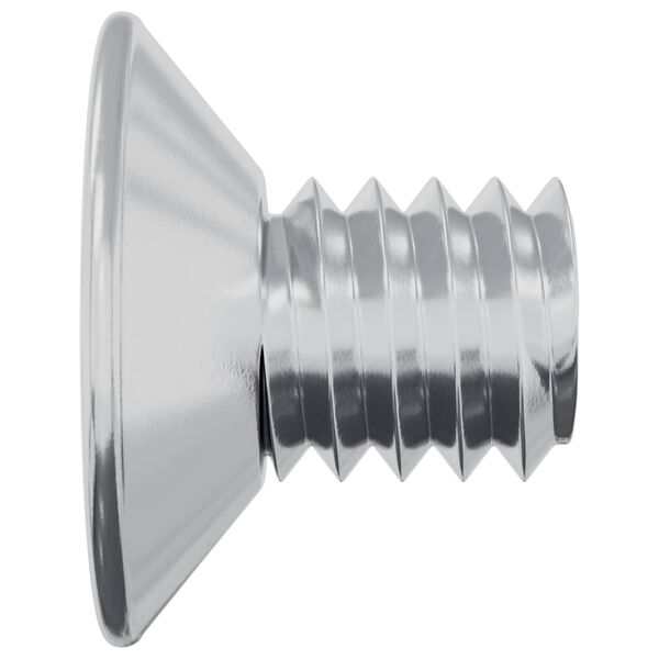 vidaXL Vis &agrave; t&ecirc;te frais&eacute;e 2 pcs Argent&eacute; M4 x 6 mm Acier