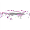 vidaXL Cadre de lit sans matelas 200x200 cm bois massif de pin