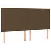 vidaXL T&ecirc;te de lit marron fonc&eacute; 180 x 5 x 118/128 cm Tissu