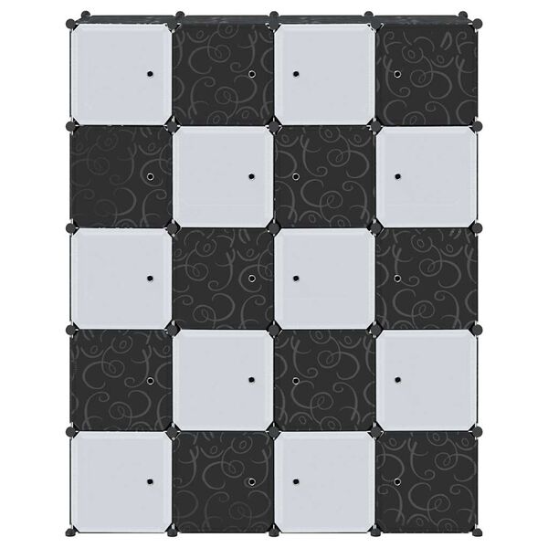 vidaXL Cubes de rangement 20 pcs avec tiges de suspension PP