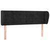 vidaXL T&ecirc;te de lit avec oreilles Noir 147x23x78/88 cm Velours