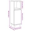 vidaXL Armoire de salle de bain gris béton 30x30x100 cm