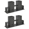 Aide &agrave; l'empilement de bois de chauffage 2 pcs Anthracite Acier