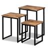 vidaXL Ensemble de table basse gigogne 3 pcs Teck massif r&eacute;cup&eacute;ration