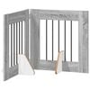 vidaXL Porte de chien pliable avec supports 2 pc Sonoma gris 120,5 cm