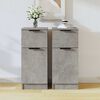 vidaXL Buffets 2 pcs Gris b&eacute;ton 30x30x70 cm Bois d'ing&eacute;nierie