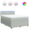 vidaXL Sommier &agrave; lattes de lit et matelas Gris clair 160x200cm Velours