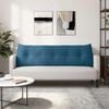 vidaXL Coussin de Dos Bleu 160 x 24 x 50 cm Velours