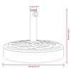 vidaXL Base de parasol pour mâts Ø38 / 48 mm 25 kg rond