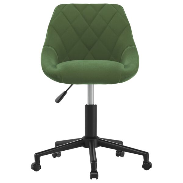 vidaXL Chaise pivotante de salle &agrave; manger Vert fonc&eacute; Velours