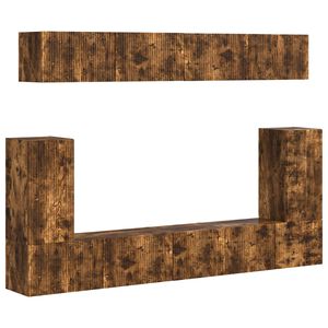 vidaXL Ensemble meuble TV 5 pcs Ch&ecirc;ne fum&eacute; Bois d'ing&eacute;nierie