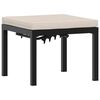 vidaXL Tabouret de jardin avec coussin noir acier enduit de poudre