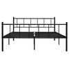 vidaXL Cadre de lit sans matelas noir m&eacute;tal 180x200 cm