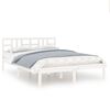 vidaXL Cadre de lit sans matelas blanc 120x190 cm bois massif