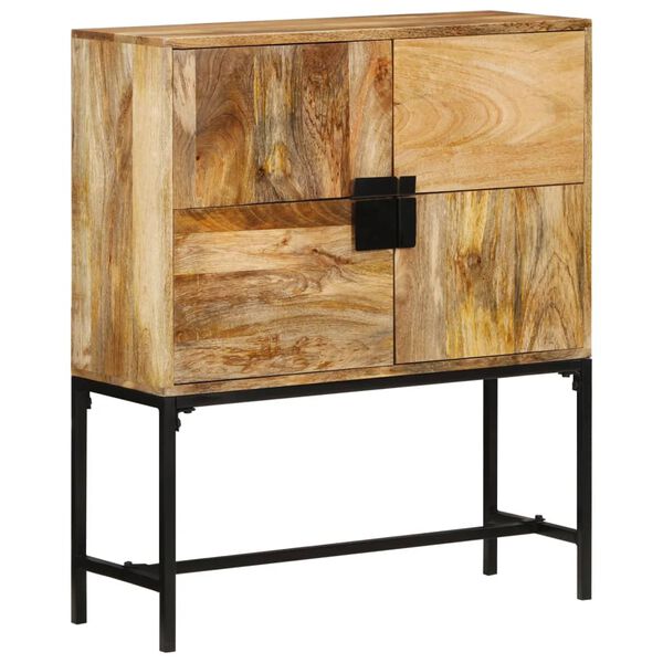 vidaXL Buffet 80x30x95 cm bois de manguier brut massif