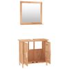 vidaXL Ensemble de meubles de salle de bain 2 pcs Bois massif de noyer