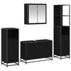 vidaXL Ensemble de mobilier de salle de bain 4 pc Ch&ecirc;ne noir