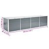 vidaXL Lit sur&eacute;lev&eacute; de jardin Acier galvanis&eacute; 320x80x77 cm Gris