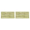 vidaXL Portillons 2 pcs Bois de pin impr&eacute;gn&eacute; 150x75 cm Vert
