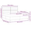 vidaXL Lit &agrave; ressort LED avec matelas Gris fonc&eacute; 180 x 200 cm tissu