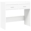vidaXL Table console Blanc 90 x 35 x 80 cm Bois d'ing&eacute;nierie